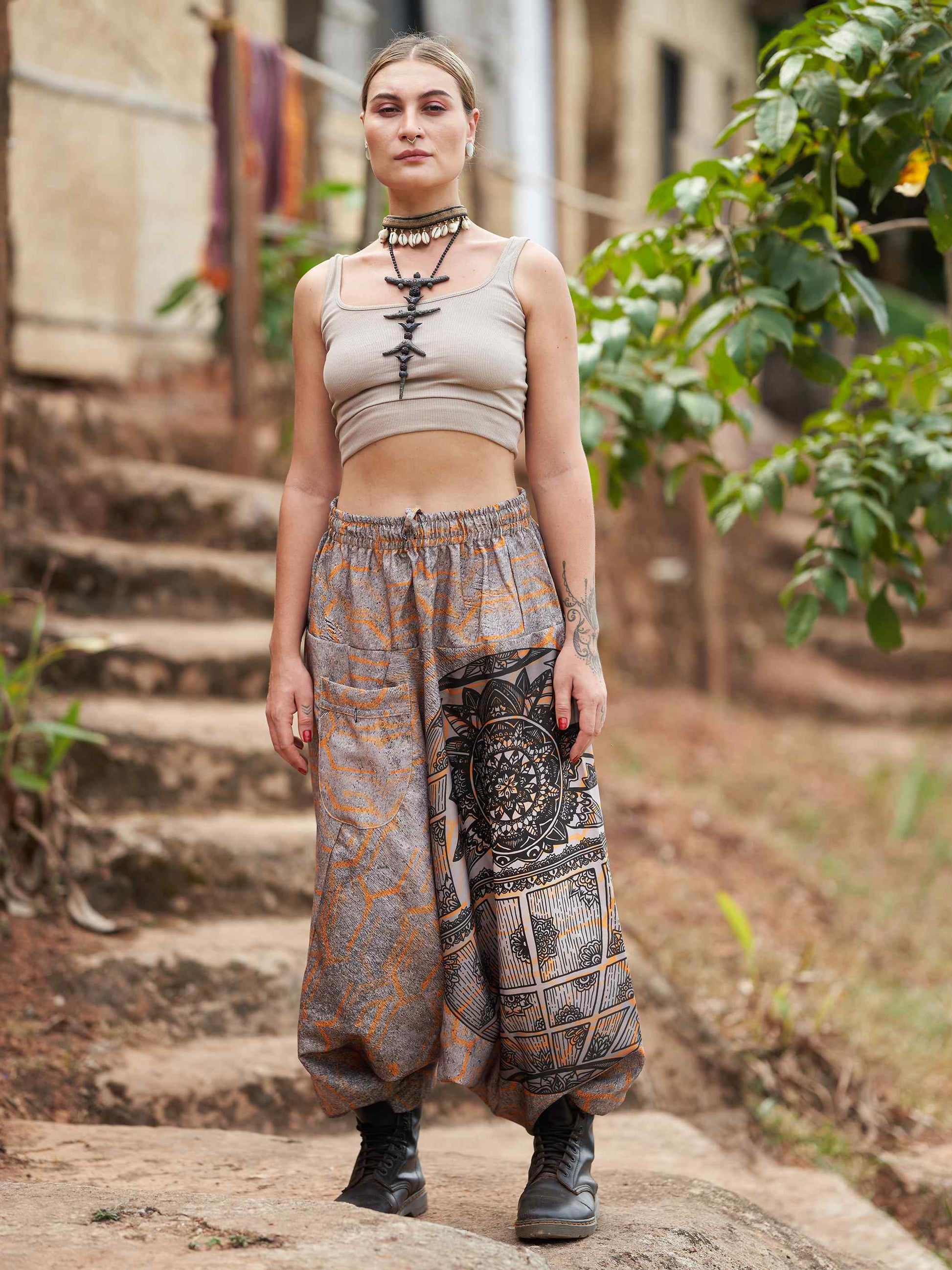 Buy Women's Tribal Print Hippie Harem Balloon Boho Pants For Yoga Dance –  Enimane