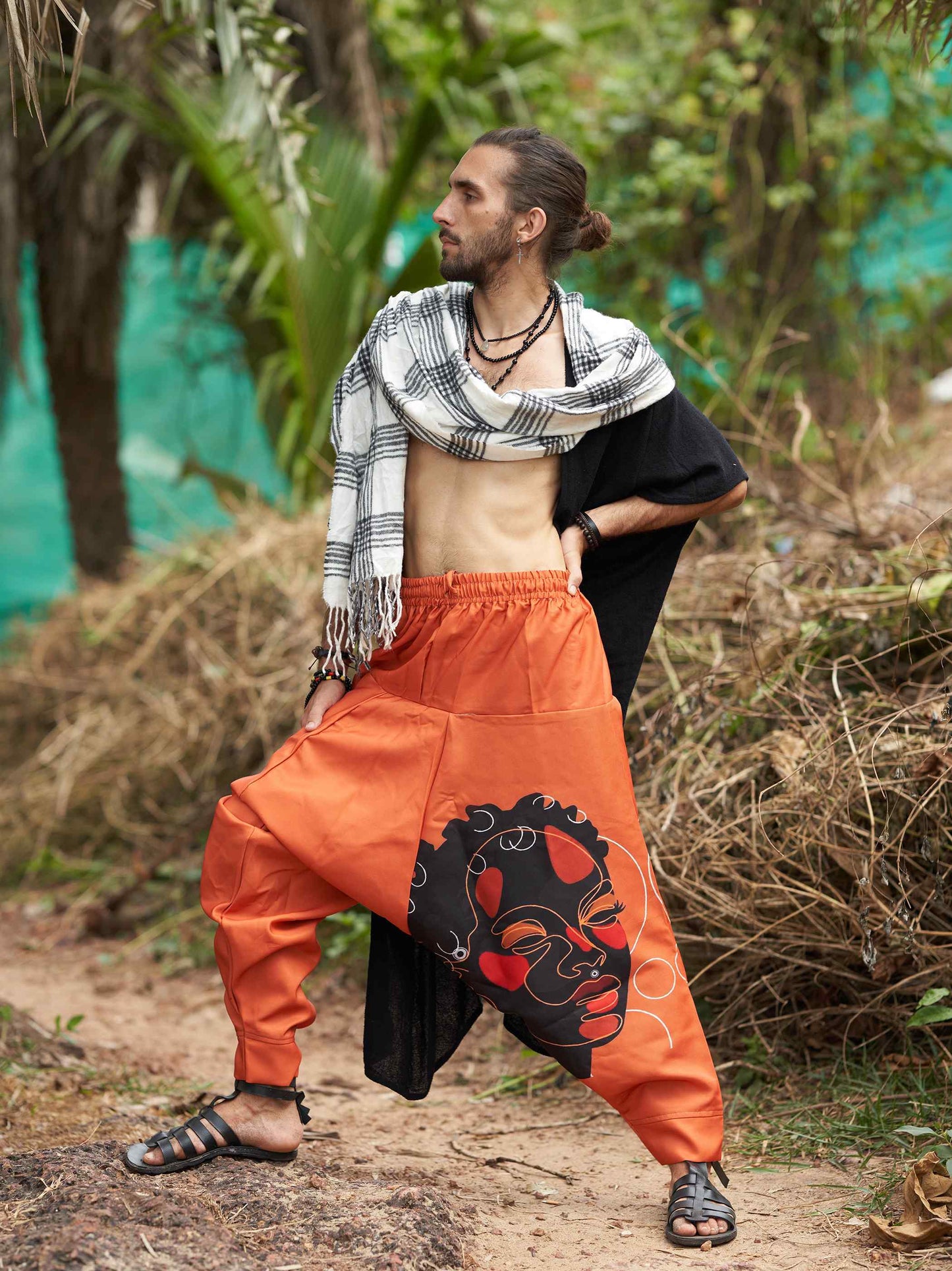 Men's Tribal Print Bohemian Hippy Harem Pants For Dance Travel Yoga