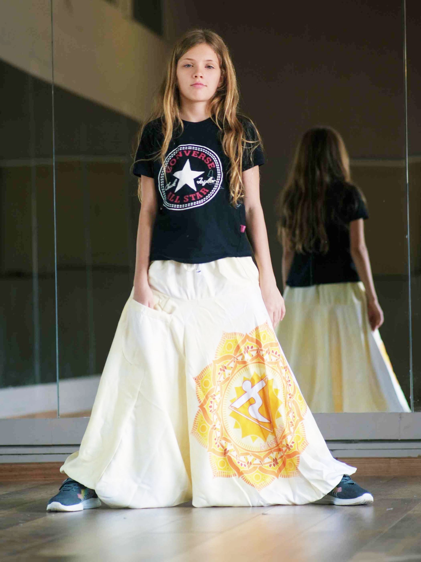 Girl's Kids Mandala Print Dhoti Balloon Harem Pants For Dance