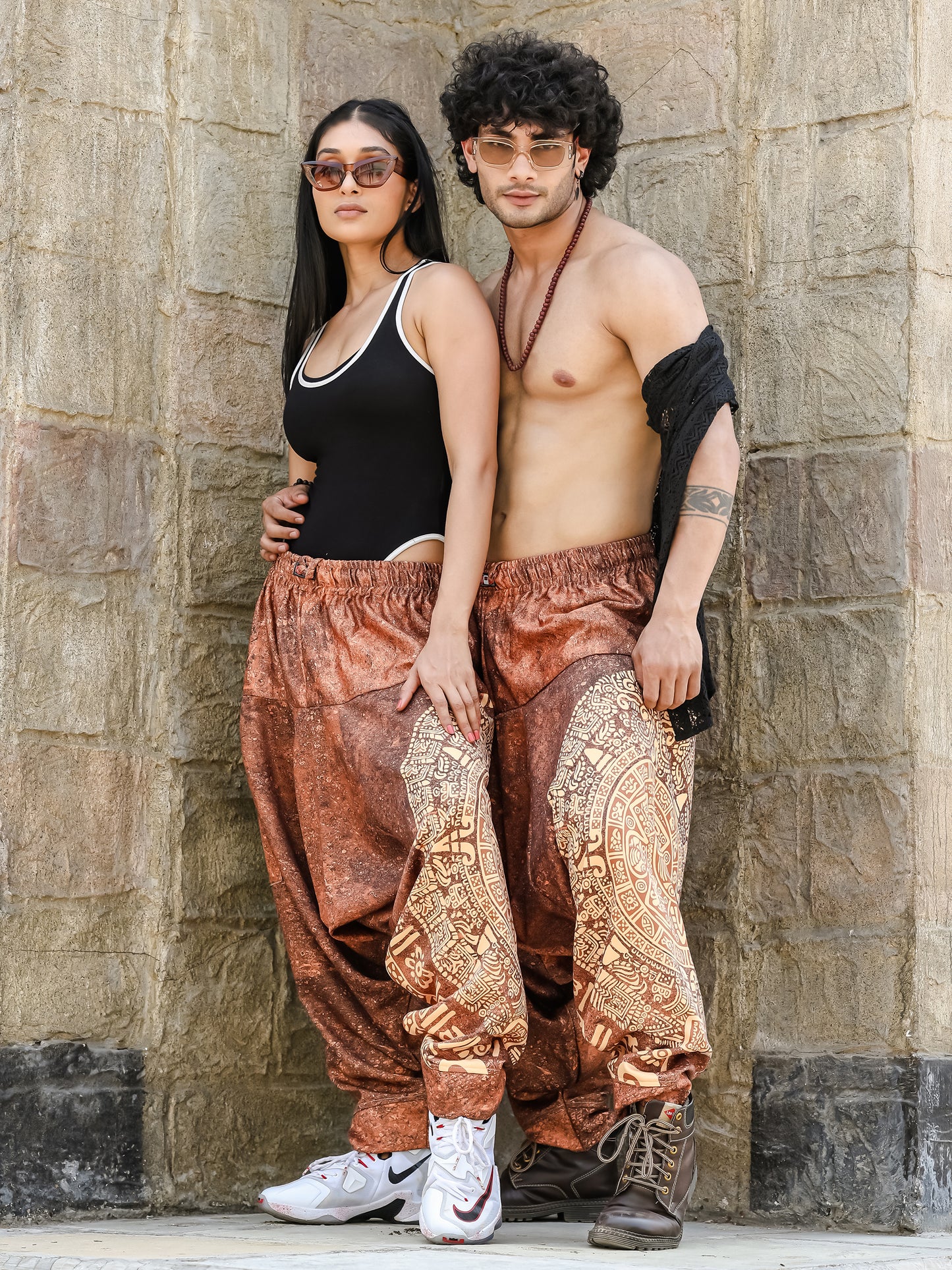 Men's Hippy Baggy Aladdin Dhoti Harem Pants For Travel Dance Yoga