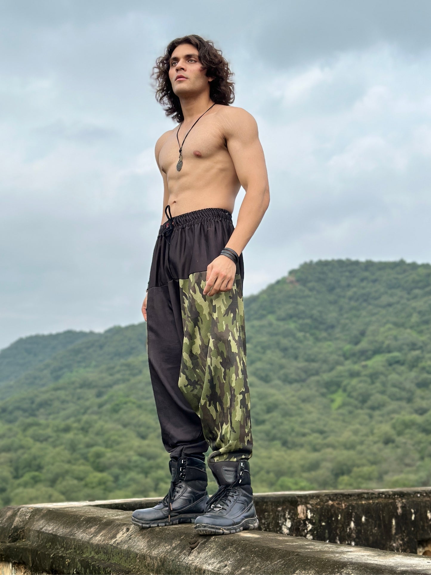 Men's Harem Pants For Travel Yoga Dance | Camouflage Military CAMO Print