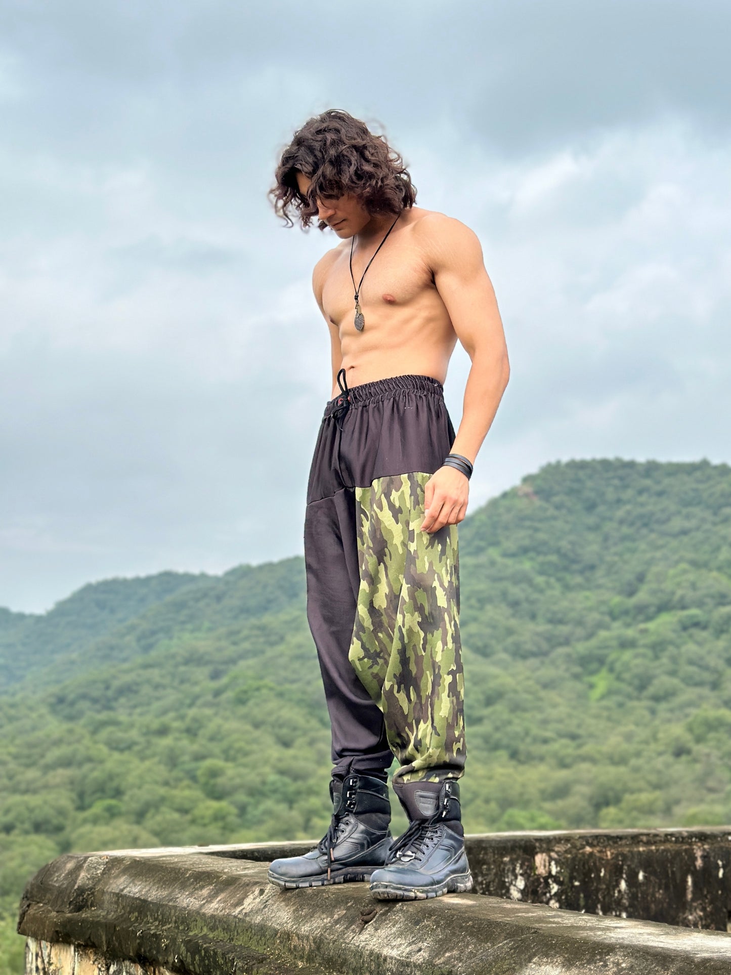 Men's Harem Pants For Travel Yoga Dance | Camouflage Military CAMO Print