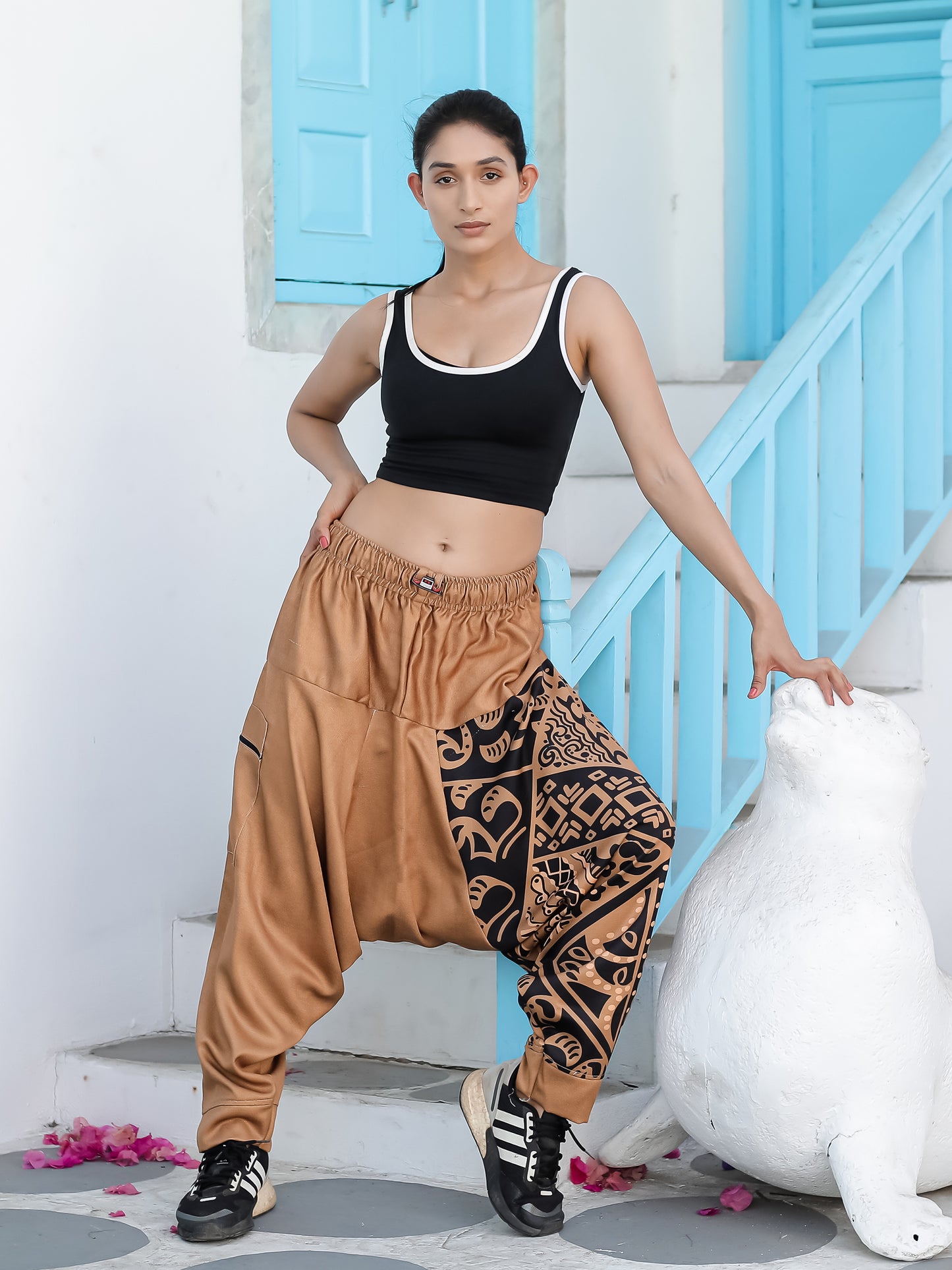 Women's Tribal Print Bohemian Hippy Harem Pants For Dance Travel Yoga