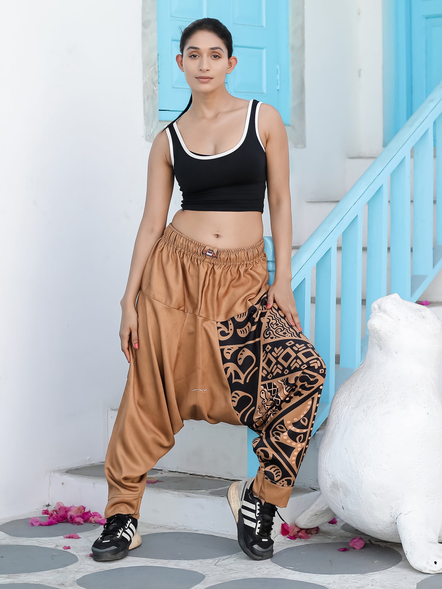 Women's Tribal Print Bohemian Hippy Harem Pants For Dance Travel Yoga