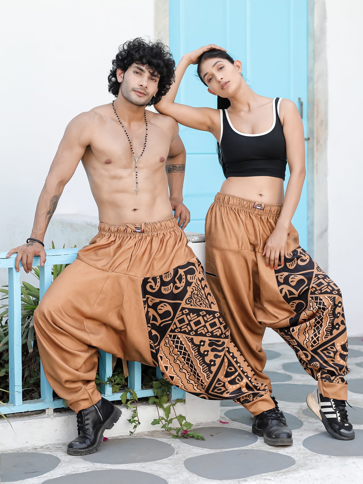 Women's Tribal Print Bohemian Hippy Harem Pants For Dance Travel Yoga