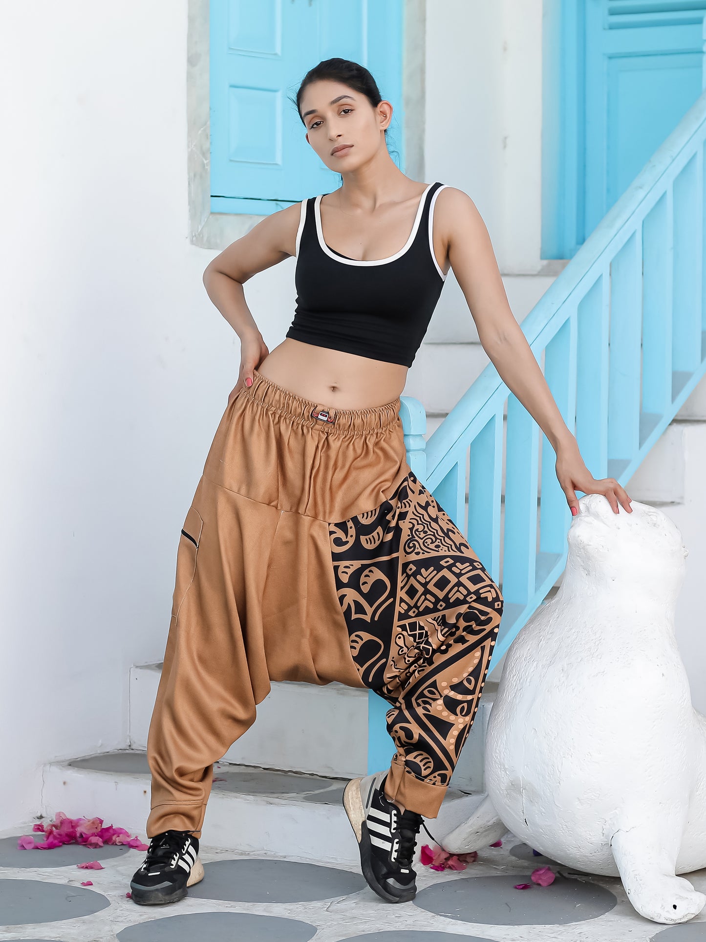 Women's Tribal Print Bohemian Hippy Harem Pants For Dance Travel Yoga