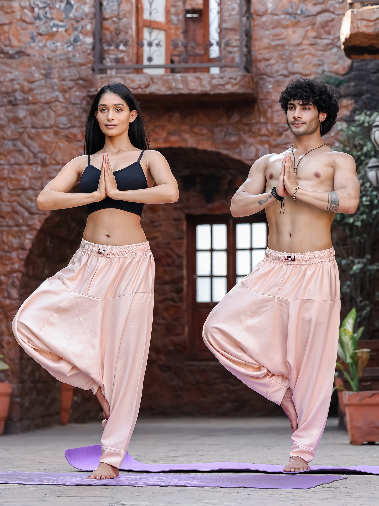 Men's Yog Inspired Baggy Balloon Aladdin Harem Pants For Yoga Travel Dance