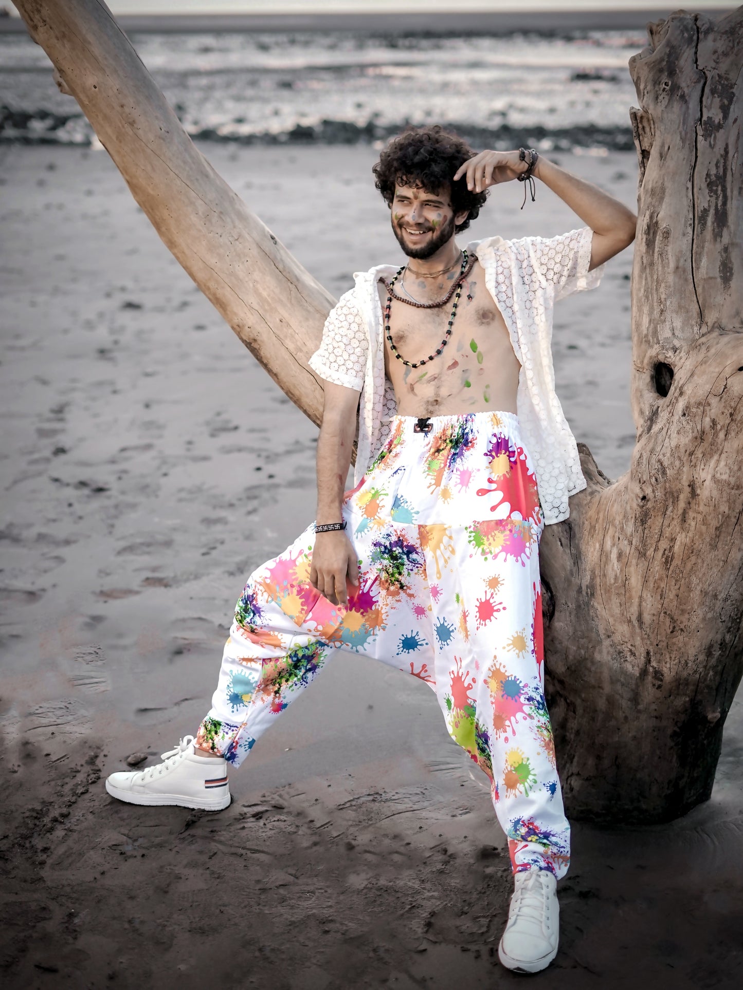 Men's Holi Party Special Colourful Harem Pants For Dance Travel