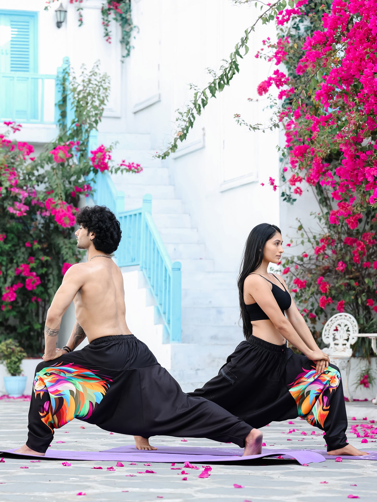 Women's Lion Print Baggy Aladdin Harem Pants For Travel Dance Yoga