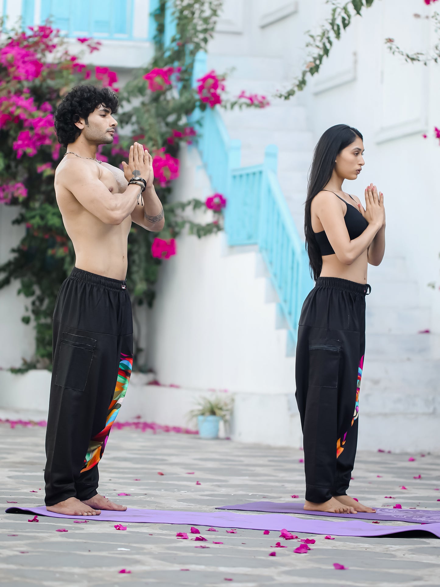 Men's Lion Print Baggy Aladdin Harem Pants For Travel Dance Yoga