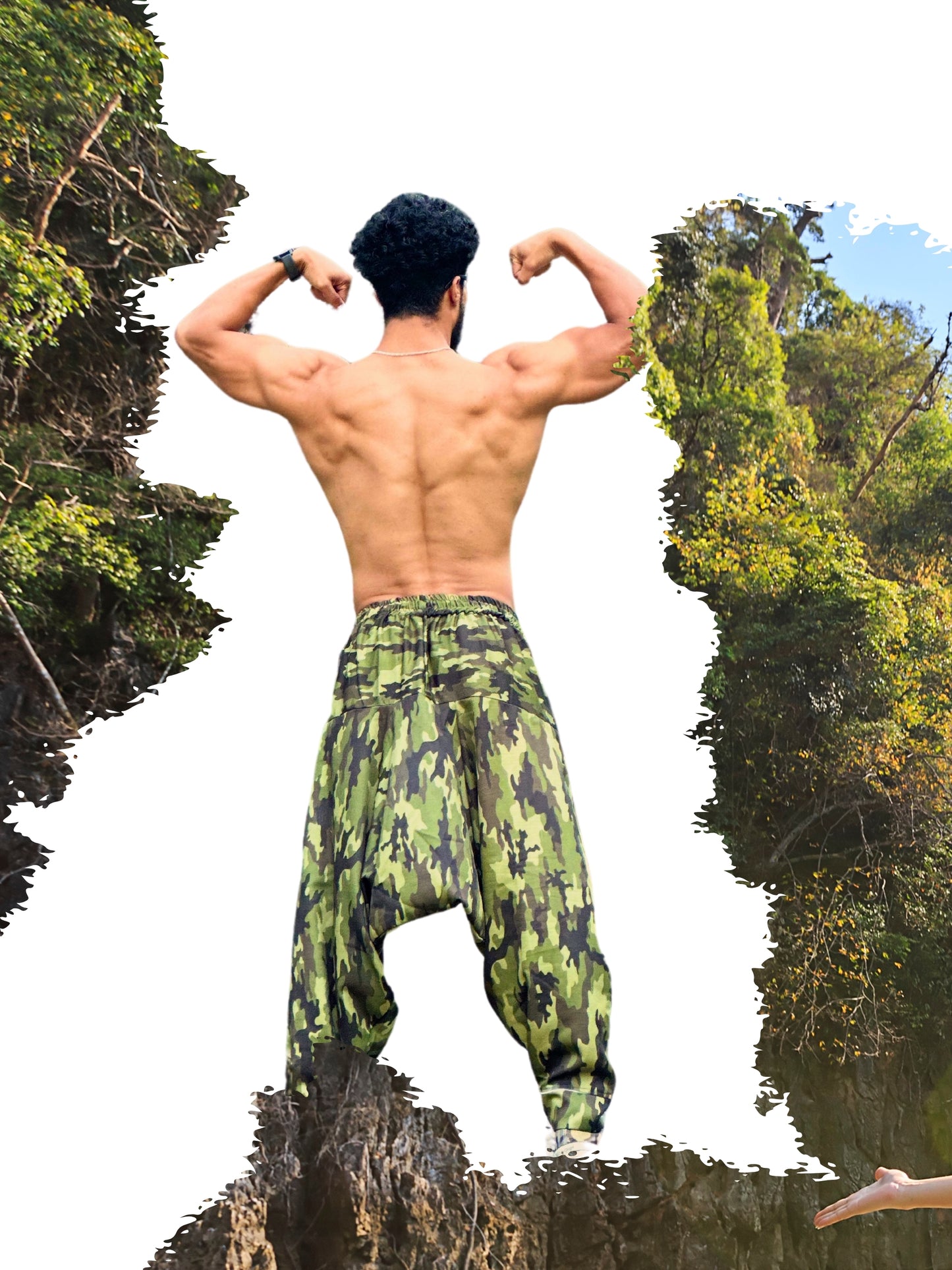 Men's Harem Pants For Travel Dance | Military Camouflage CAMO Print