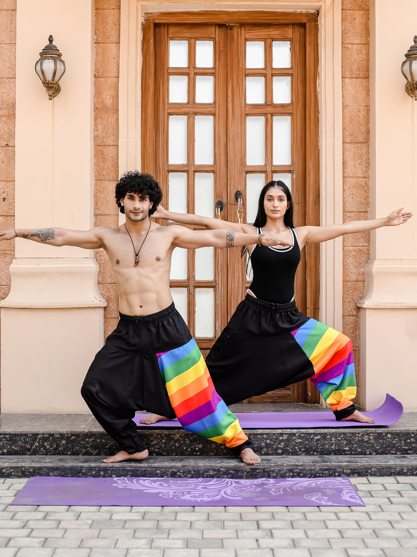 Men's Rainbow Print Harem Pants For Travel Dance Yoga
