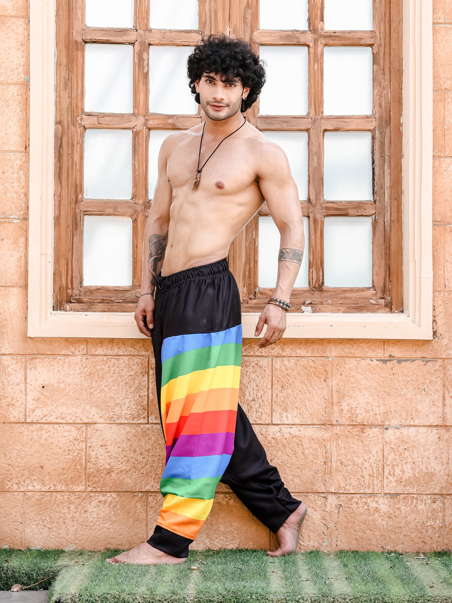 Men's Rainbow Print Harem Pants For Travel Dance Yoga