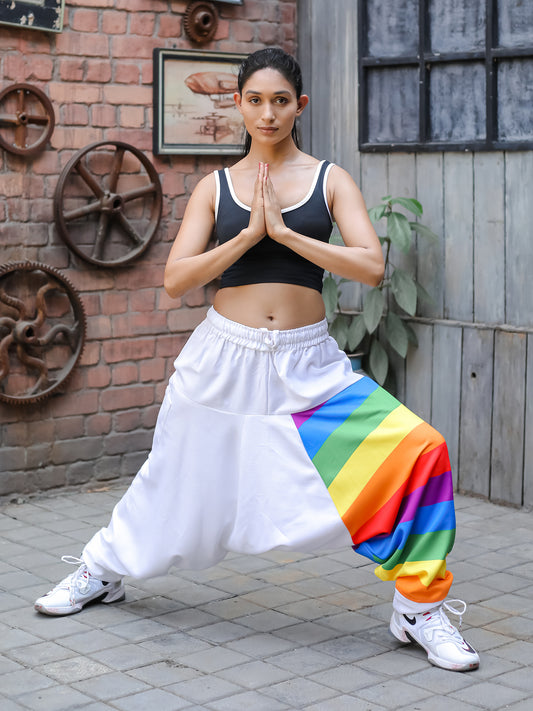 Women's Multicolored Rainbow Print Harem Pants For Travel Dance Yoga
