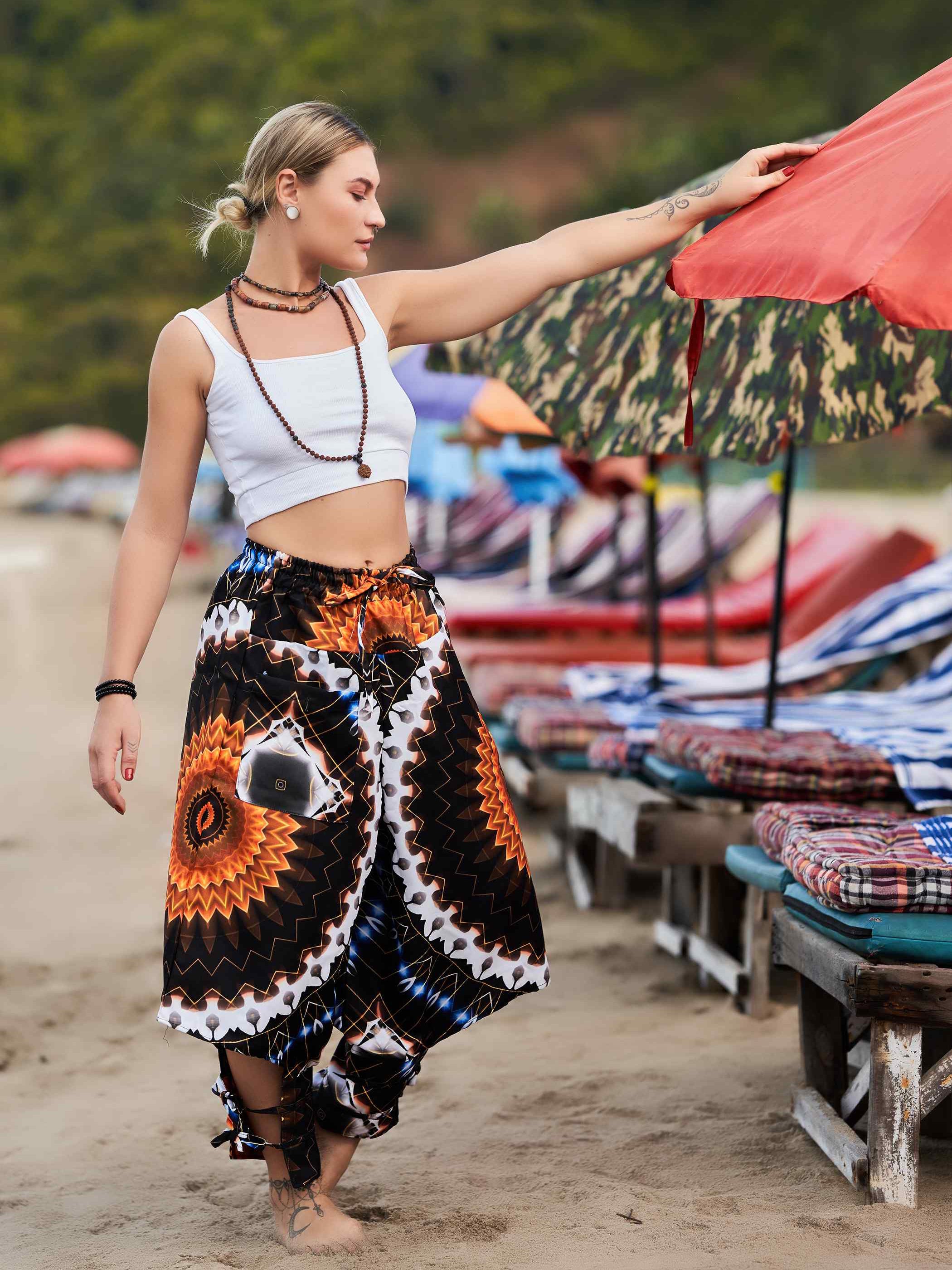 Bohemian on sale pants outfits