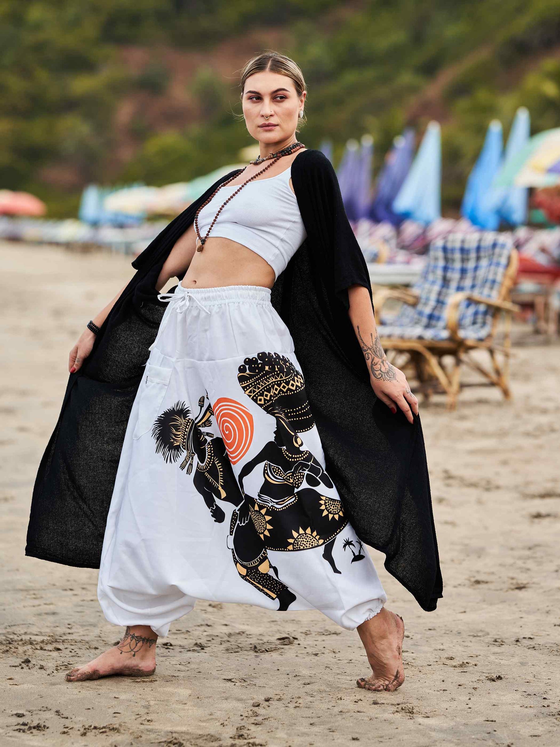 Buy Women's Tribal Print Hippie Harem Balloon Boho Pants For Yoga Dance –  Enimane