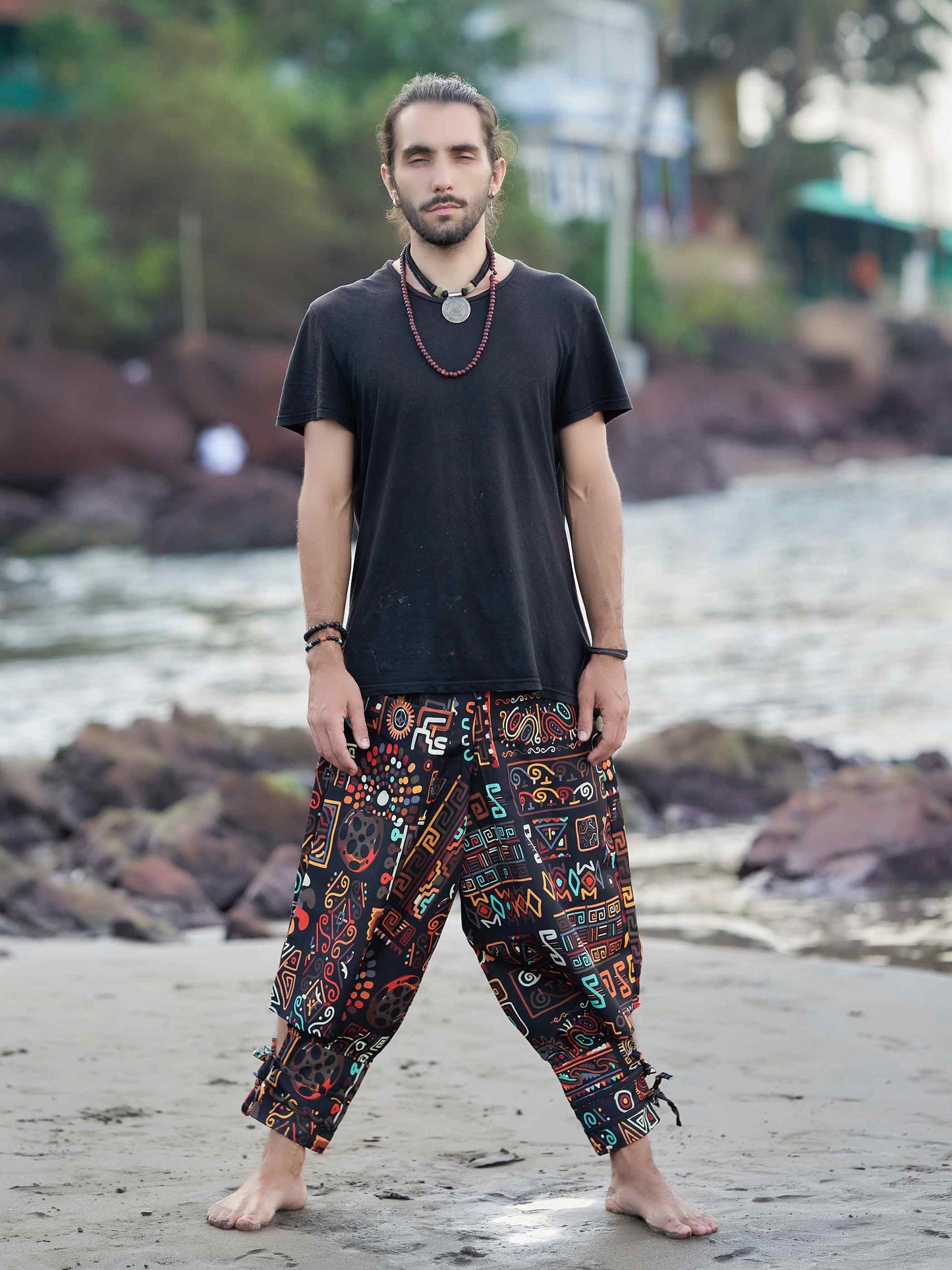 Buy Men's Abstract Graphic Vintage Hippy Harem Pants For Dance Unisex Boho pants