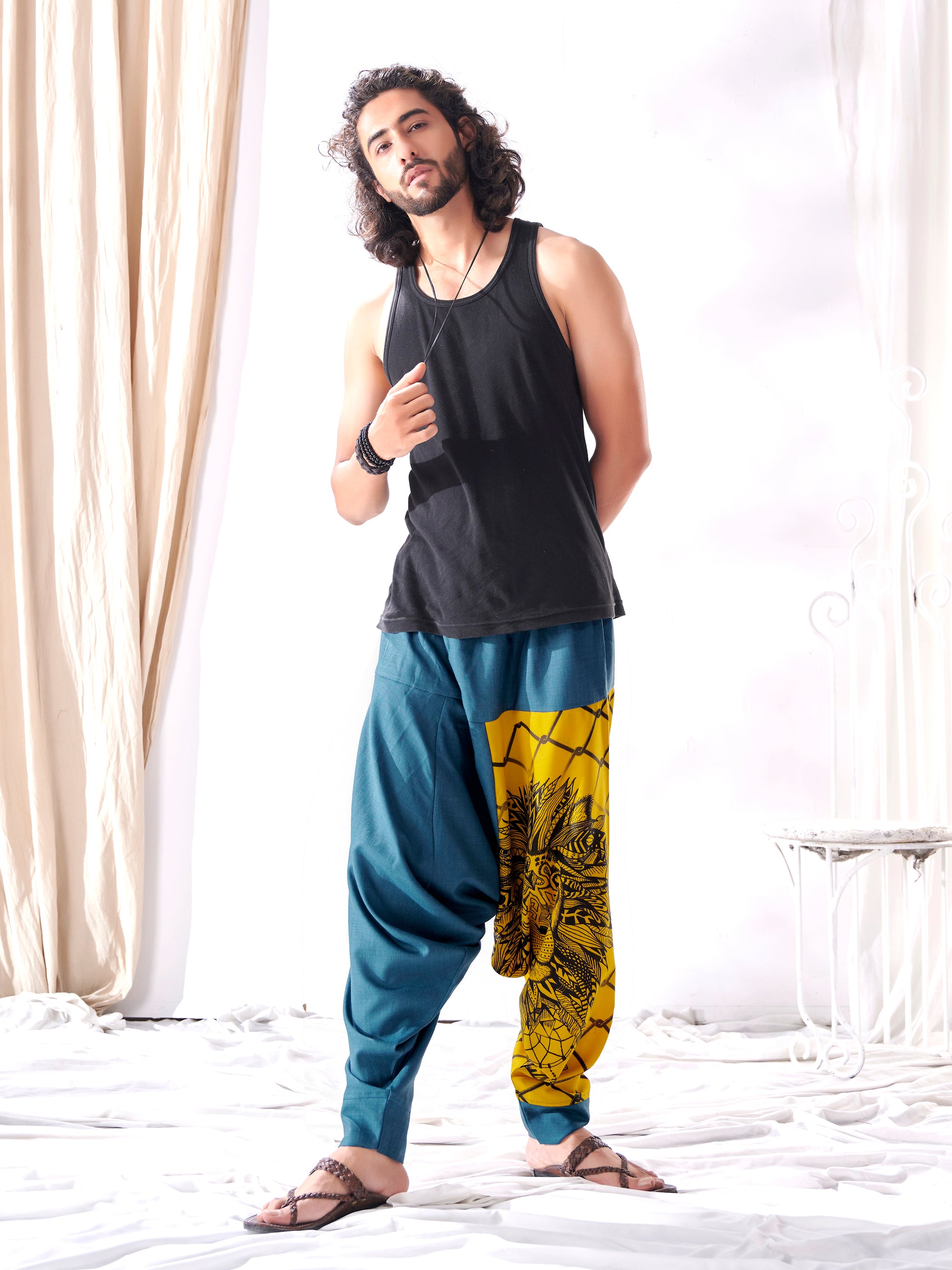 Buy Harem Pants Men Ninja Pants Samurai Pants Mens Loungewear Online in  India  Etsy