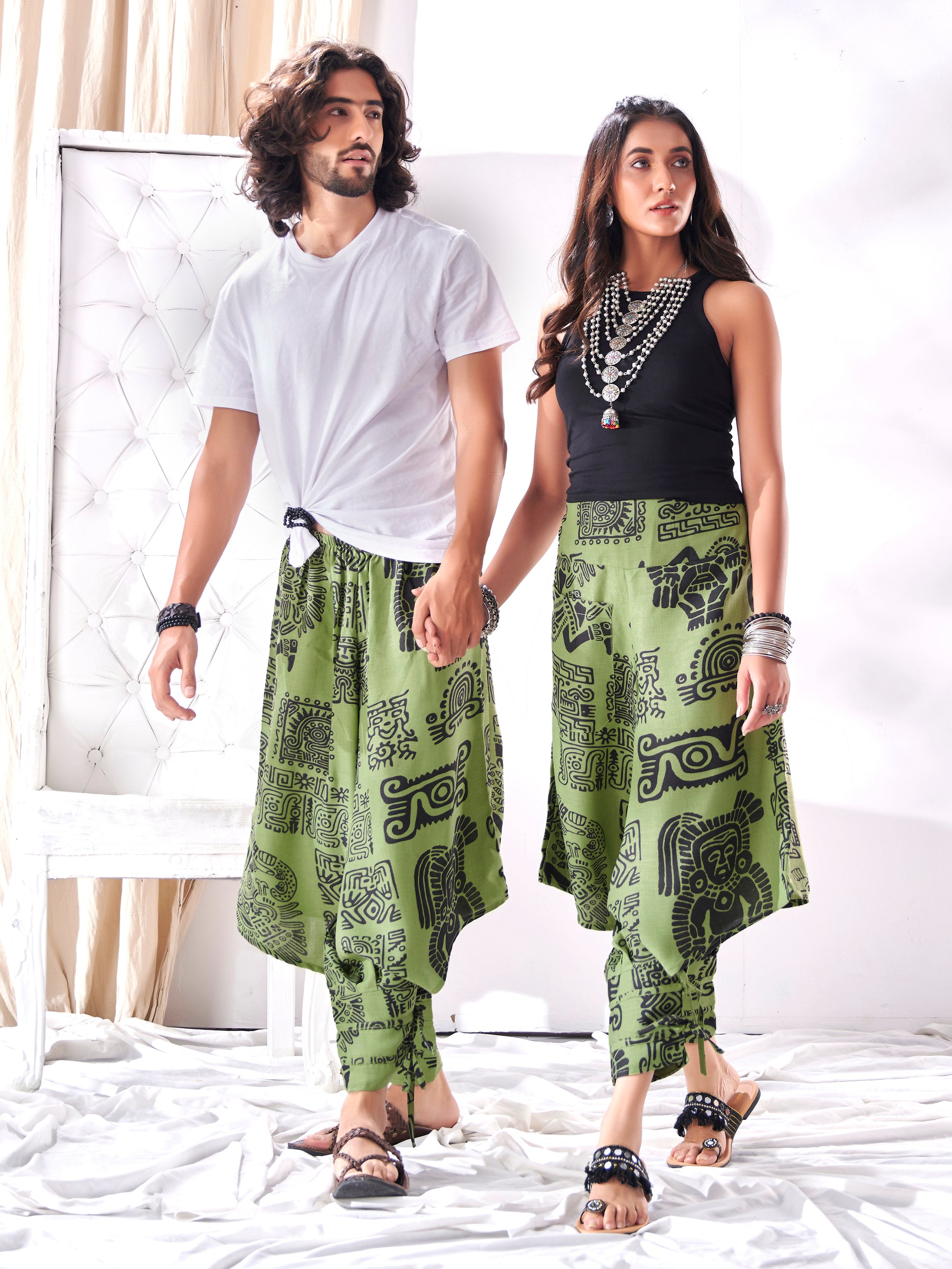 Buy Women's Arabic Boho Harem Balloon Pants For Yoga Dance Travel