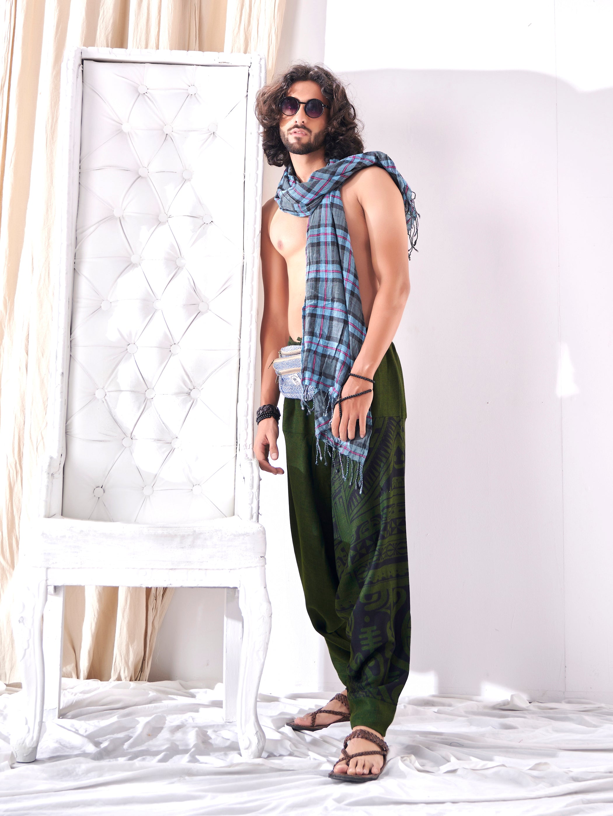 Harem pants / Comfy green long pants classy street style : Urban Chic –  Nuichan