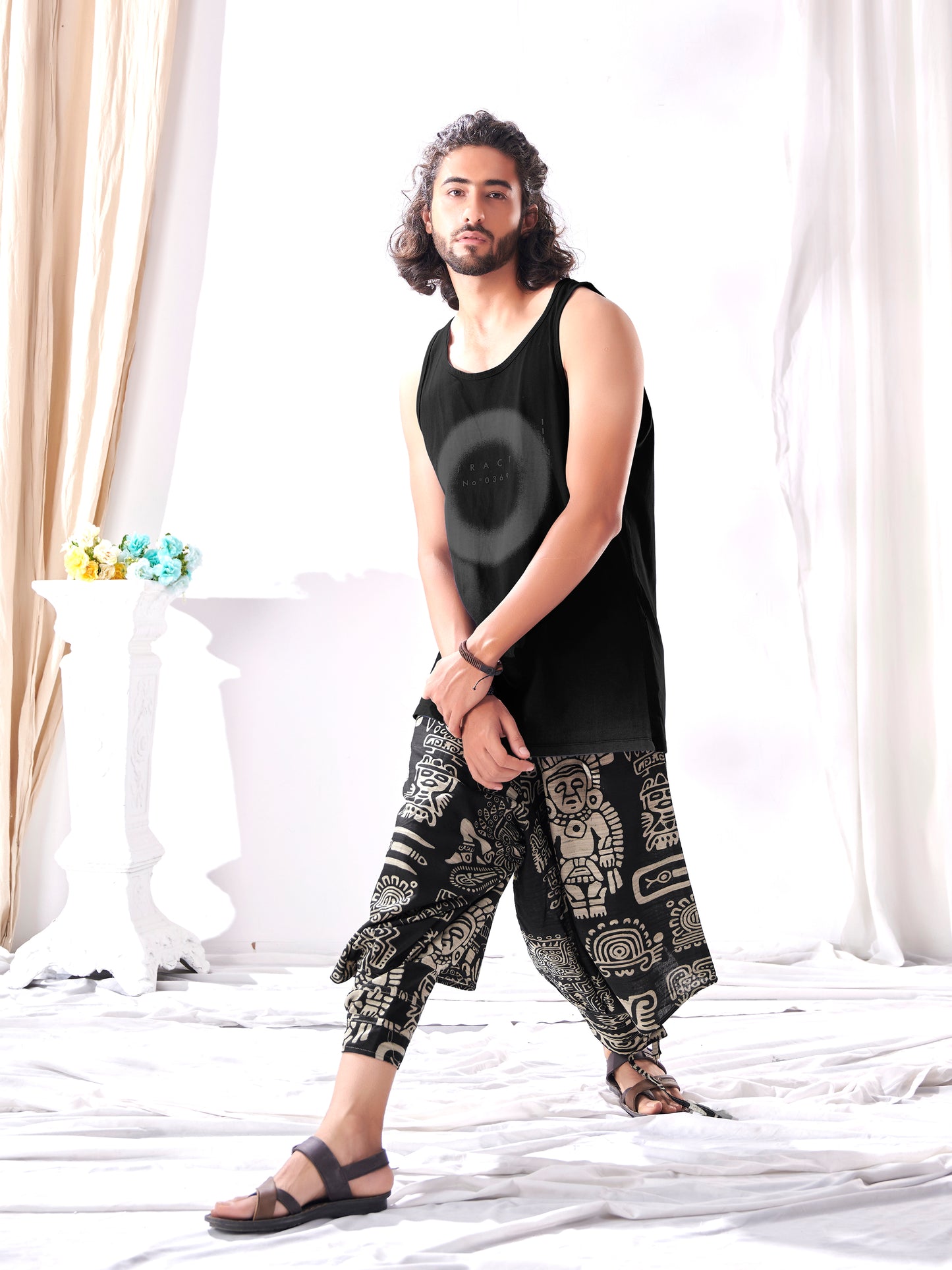 Buy Men's Tribal Print Baggy Hippy Boho Harem Pants Unisex Yoga Dance Traveller Track Pant